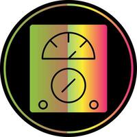 Voltmeter Glyph Due Color Icon vector