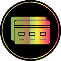 Bank Card Glyph Due Color Icon vector