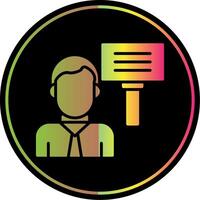 Protest Glyph Due Color Icon vector