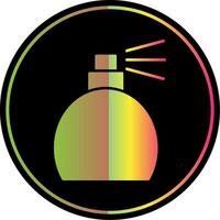 perfume botella glifo debido color icono vector