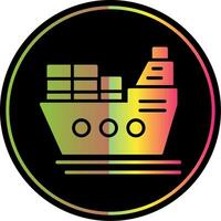 Ship Glyph Due Color Icon vector