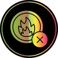 No Fire Glyph Due Color Icon vector