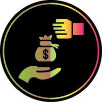 Bribery Glyph Due Color Icon vector