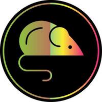Rat Glyph Due Color Icon vector