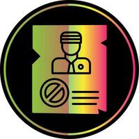 Blaklist Glyph Due Color Icon vector