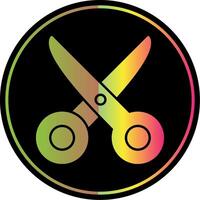 Scissors Glyph Due Color Icon vector