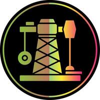 Oil Mining Glyph Due Color Icon vector