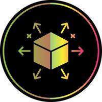 Distribution Glyph Due Color Icon vector