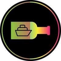 Ship In A Bottle Glyph Due Color Icon vector