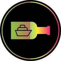 Ship In A Bottle Glyph Due Color Icon vector