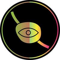 Eyepatch Glyph Due Color Icon vector