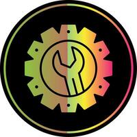 Maintenance Glyph Due Color Icon vector