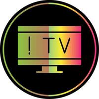 Tv Glyph Due Color Icon vector