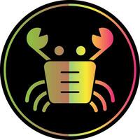 Crab Glyph Due Color Icon vector