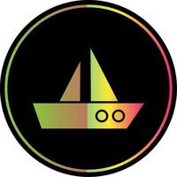 Boat Glyph Due Color Icon vector