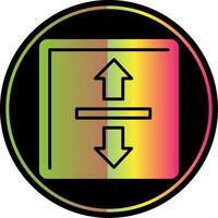 Up Down Glyph Due Color Icon vector