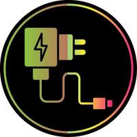 Charger Glyph Due Color Icon vector