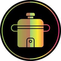 Rice Cooker Glyph Due Color Icon vector