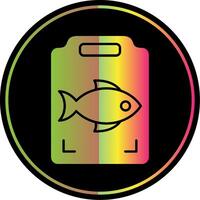 Fish Cooking Glyph Due Color Icon vector