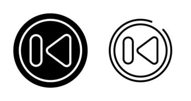 Previous Track Button Vector Icon