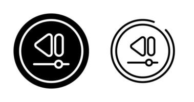 Video Rewind Button Vector Icon