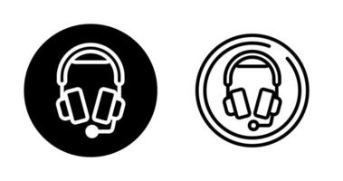 Headphones with Microphone Vector Icon