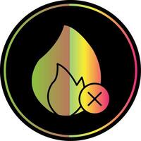 No Fire Glyph Due Color Icon vector