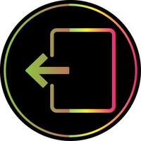 Exit Door Glyph Due Color Icon vector