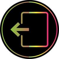 Exit Door Glyph Due Color Icon vector