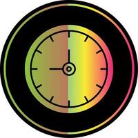 reloj glifo debido color icono vector