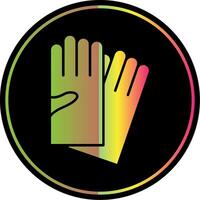 Hand Gloves Glyph Due Color Icon vector