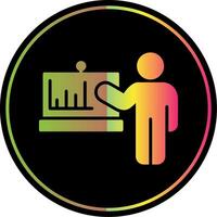 Presentation Glyph Due Color Icon vector