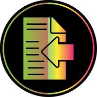 Import Glyph Due Color Icon vector