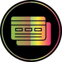 Credit Card Glyph Due Color Icon vector