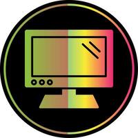 Monitor Glyph Due Color Icon vector
