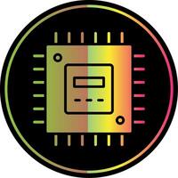 Processor Glyph Due Color Icon vector