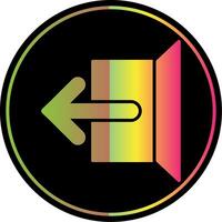 Logout Glyph Due Color Icon vector