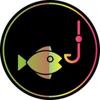 Fishing Glyph Due Color Icon vector