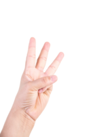 one hand on isolated background clipping path .Hands are counting numbers png