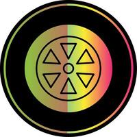 Wheel Glyph Due Color Icon vector