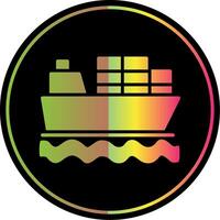 Shipment Glyph Due Color Icon vector