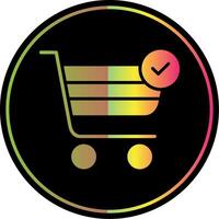 Checkout Glyph Due Color Icon vector