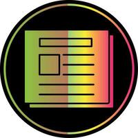 Newspaper Glyph Due Color Icon vector