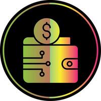 Ewallet Glyph Due Color Icon vector