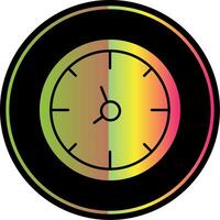 hora glifo debido color icono vector