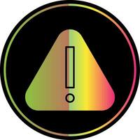 Warning Glyph Due Color Icon vector