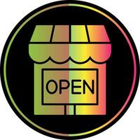 Open Glyph Due Color Icon vector