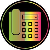 Telephone Glyph Due Color Icon vector