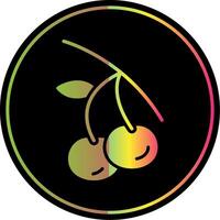 Cherries Glyph Due Color Icon vector