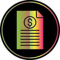 Invoice Glyph Due Color Icon vector